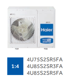 Внешний блок мульти сплит-системы на 4 комнаты Haier Free match  4U75S2SR5FA
